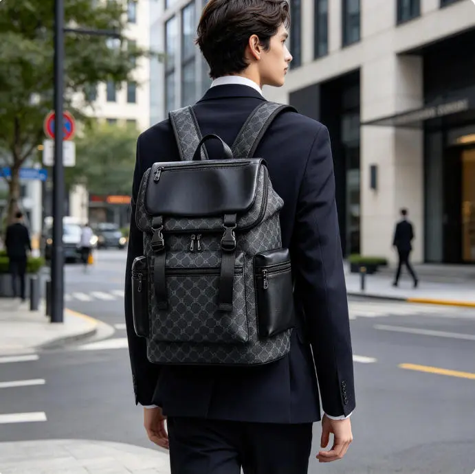 15.6-Inch Large Capacity Waterproof Laptop Backpack, Multi-Pocket Bag for Men, Ideal for Work & Daily Commute