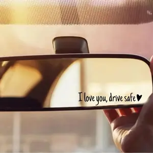I Love You Drive Safe 4PCS Decal Simple Design for Safe Driving 11x2cm Windshield Sticker Ideal for Drivers Car Enthusiasts Vehicle Exterior Decoration