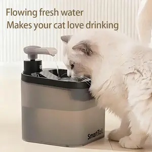 Cat Automatic Water Fountain, 2.2L/73oz Ultra-Quiet Pet Water Dispenser, Square Design with Multi-Filtration and Silent Pump.