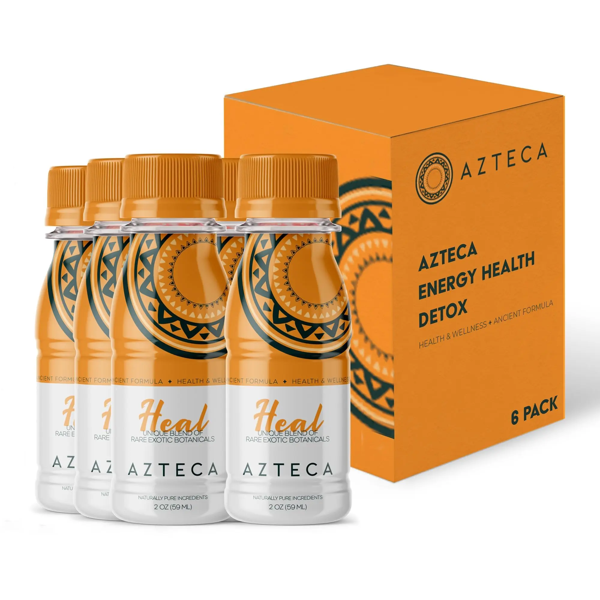 Azteca Botanicals Organic Energy Shot, Lemon Flavor Energy Shots with Vitamin B-12 Boost for Endurance and Focus, 50ml - Healthcare, Dietary Beverage Natural