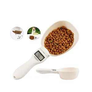 Digital Pet Food Measuring Spoon Scale with LCD Display Precise Weighing for Dogs Cats in Grams Milliliters Cups Ounces