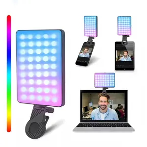 Adjustable Color Temperature Selfie Panel Light Clip, 1800mah Rechargeable Phone Selfie Lamp, Selfie Fill Light, Suitable for Phones, Laptops, Makeup, Live Streaming