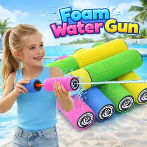 6-Pack Foam Water Shooters for Kids, 16cm Long-Range Squirt Guns, Water Float Pool Floaters, Outdoor Play Pool Party Beach Toys, Gift for Kids,summervibes outdoorfun