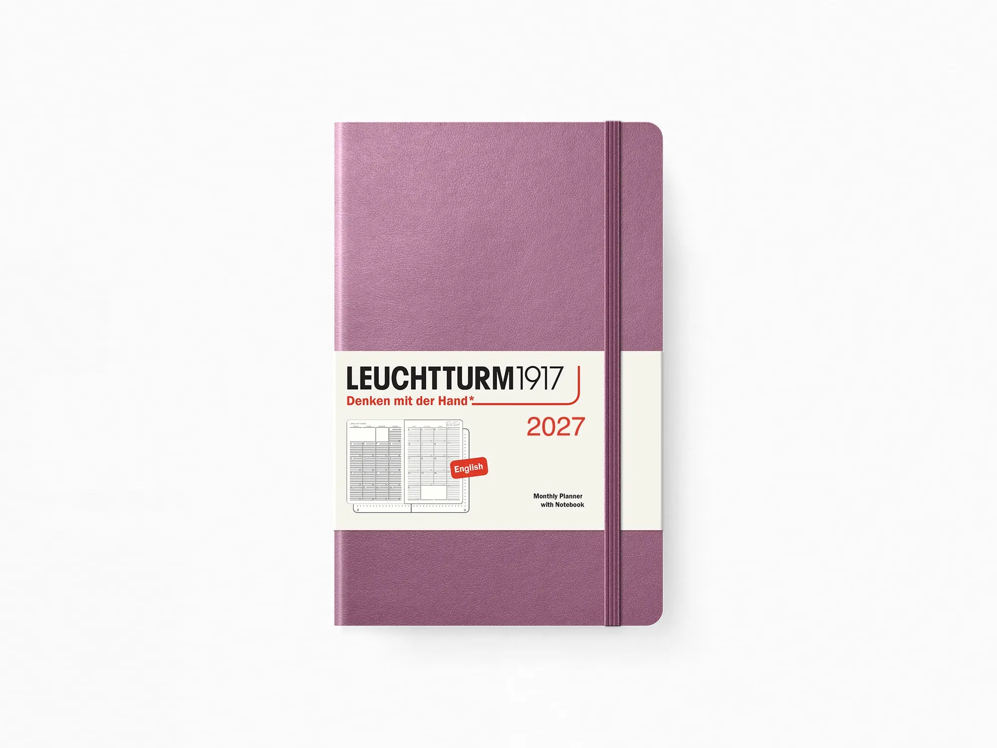 2027 Leuchtturm 1917 Monthly Planner with Notebook - DUSTY ROSE