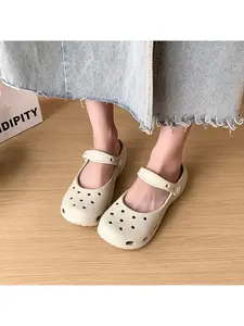 Cross ballet shoes, sandals, clogs, women's non-slip sandals, flat summer beach shoes, casual nurse slippers