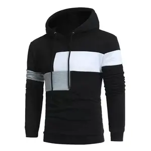 Men's Colorblock Hoodie Casual Warm Long Sleeve Pullover Fitted Plain Polyester 100% Suitable for Winter Fashion Daily Wear