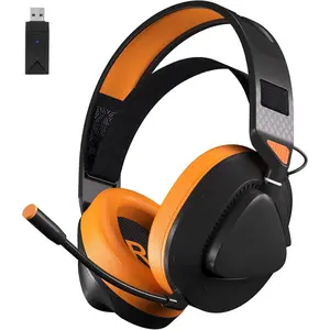 G90 Gaming Headset with Microphone for PC PS4 PS5 - Low-Latency 2.4G Wireless & Bluetooth V5.3, Superb Stereo Sound, Lightweight & Comfortable Over-Ears Gaming Headphones (Not for Xbox)