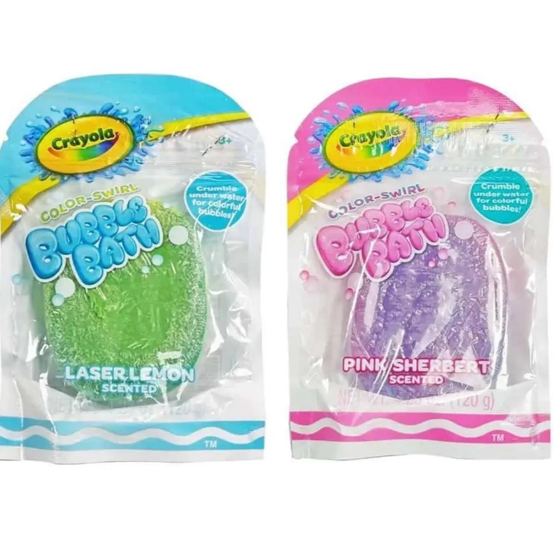 Crayola Bubble Burst Bars Multi-Pack - Foaming Bubble Bath Soap Bars, Lemon Infused & Pink Sherbert Scents, No Harsh Chemicals, Comfort Cleansing for Body Care, All-Skin Friendly, Lemon Infused Bubble Bath