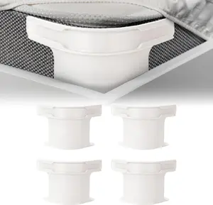 4-Pack Heavy Duty Bed Sheet Clips - Locking Sheet Holders for Mattress Corners, Anti-Slip Bedsheet Tighteners with Easy Installation