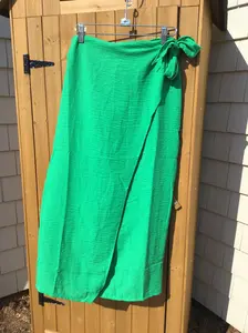 Emerald wrap skirt