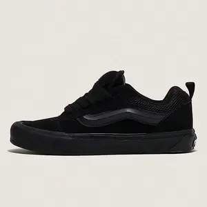 Knu Skool Casual Sneakers Black/Black Unisex Shoes