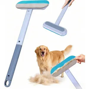Bi-directional Large Head Pet Hair Remover Brush - Long-handled Static Home Care Duster, Multi-functional Carpet & Furniture Cleaning Tool