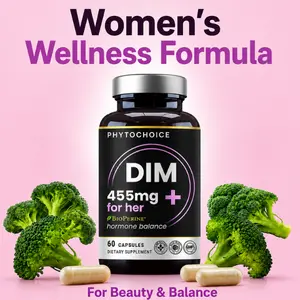 DIM for Women 350mg High Potency with BioPerine® & Broccoli Extract – 455mg Total Complex for Hormone Balance, Estrogen Metabolism, PMS & Menopause Support, Clear Skin & Women’s Wellness, 60 Capsules