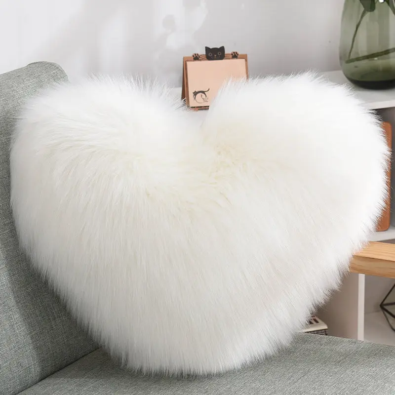 Fluffy Heart Shape Pillow