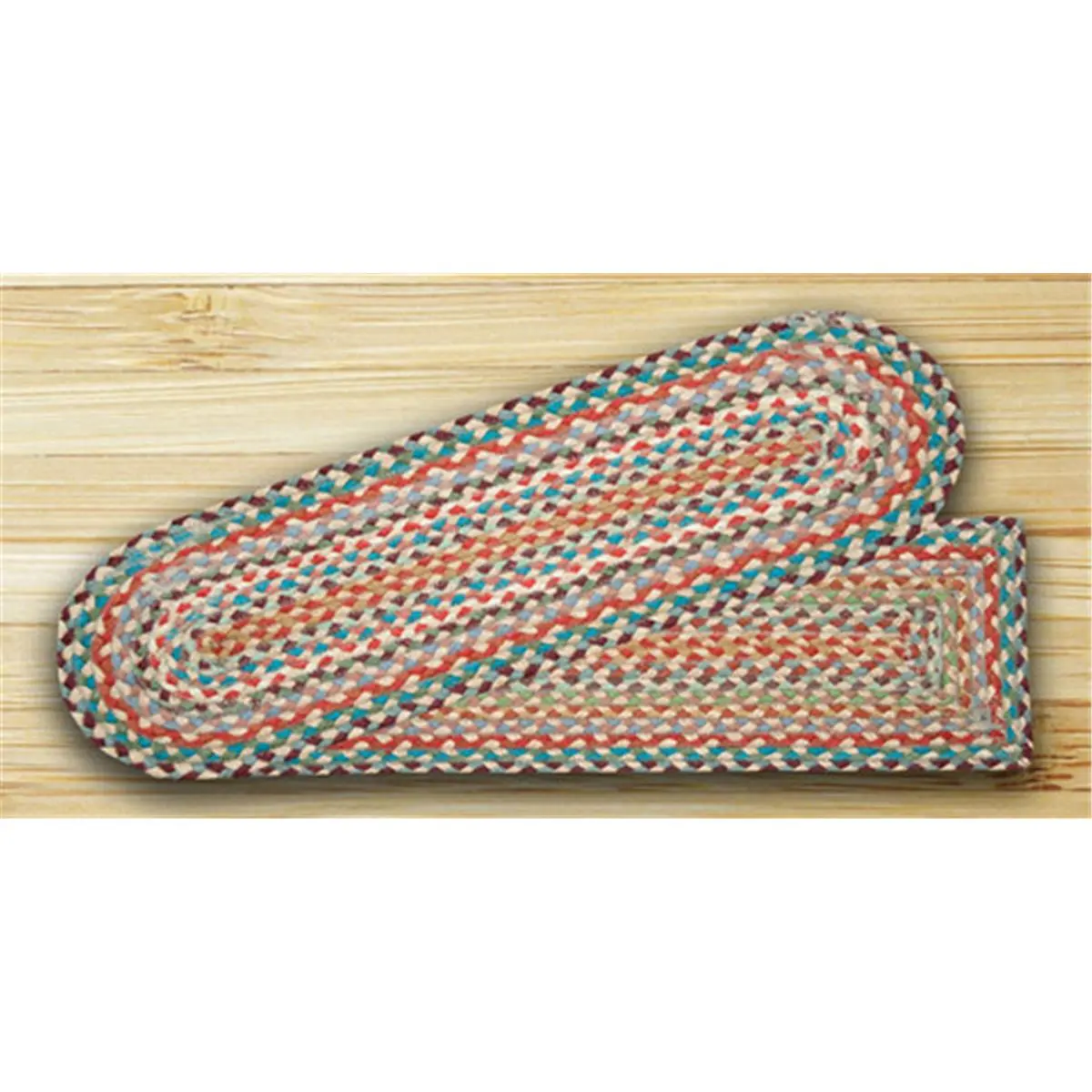 Earth Rugs 19-328 Multi 1 Oval Stair Tread