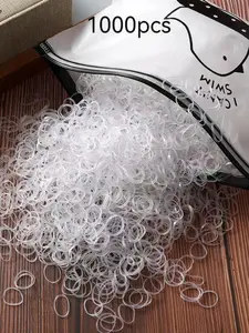 Clear Hair Tie, Cute High Stretch Hair Tie for Women & Girls, Minimalist Headwear Suitable for Thick Hair, Fashion Hair Accessories for Party, Daily Decor, Elastic Hair Accessory, Rubber Bands