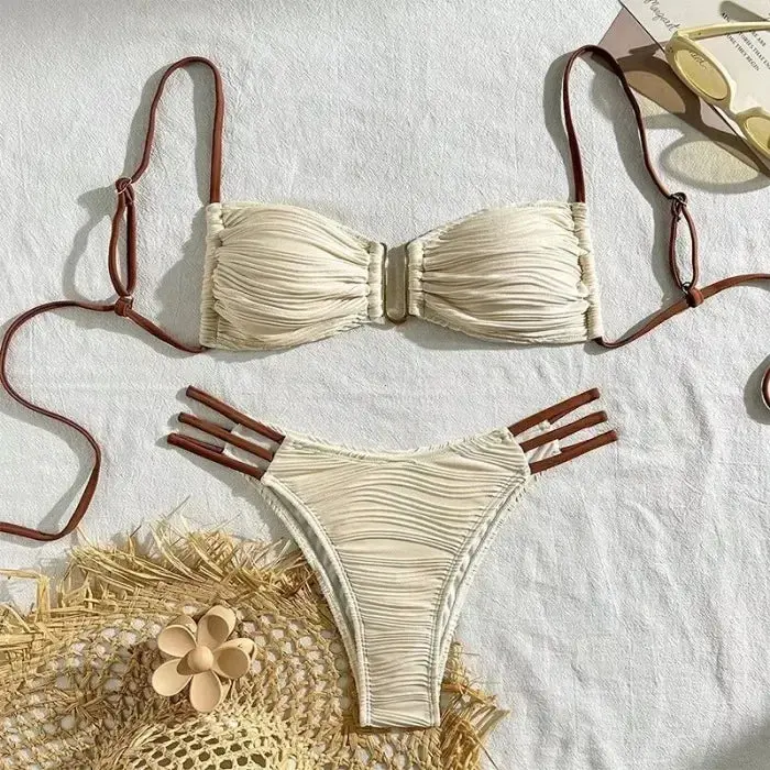 Women's 2-Piece Sexy Push-Up Brazilian Bikini Set, Lift-Up Lowrise Stretch-Fit Bikinis Set for Summer Sports & Outdoor Swimwear, Bikini Sets