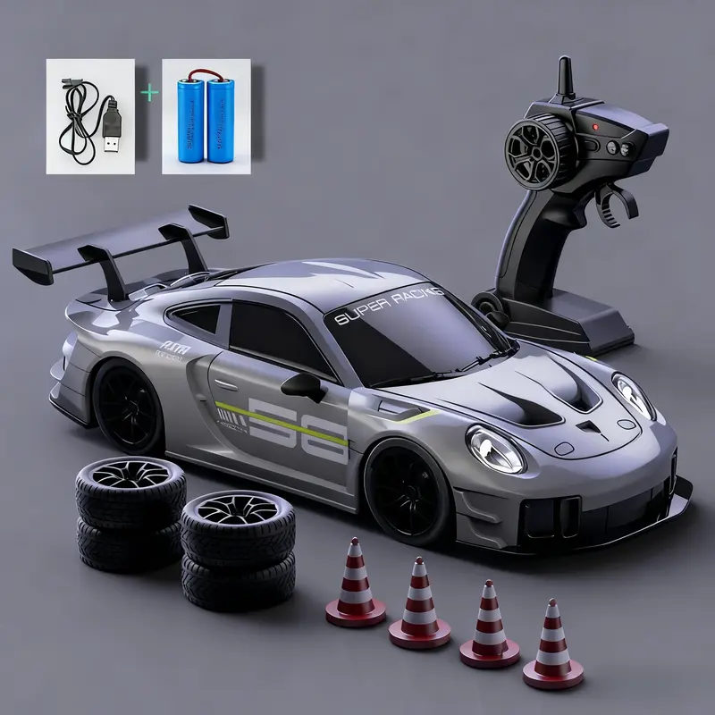 Remote Control Drift Tail Car RC High-Speed Racing Car :24 Four-Wheel Drive Remote Control Car Model Boys Toy