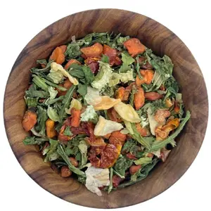 Raw Essentials Vegetable Soup Blend | Dehydrated Savory, Earthy Veggies for Soups, Ramen, Broths, Grain Dishes & Omelets | Non-GMO, Gluten-Free, Vegan, Paleo | 8 oz Bottle