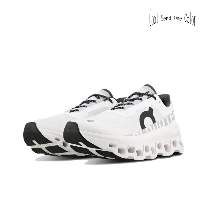 White & Black Breathable Mesh Running Shoes, Lightweight Cushioned Athletic Sneakers, Non-Slip Shock Absorbing Trainers for Men Women