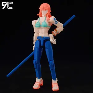 9L 3D Printed Dummy13 One Piece Figure Nami Anime Lucky13 Multi-Jointed Poseable Model Birthday Surprise DecorationTitan13 Toys