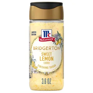 Bridgerton Finishing Sugar, Sweet Lemon, Limited Edition, Exquisite Lemon Flavor, For Elevating Baked Goods and Beverages, Garnishing, and More, 3.6 oz