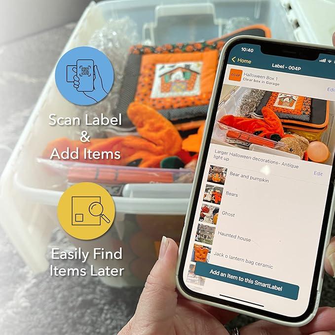 SmartLabels Original 48 Labels Red, Green, Blue, Yellow) Scannable Stickers Adhesive Tabs QR Codes for Moving Storage Business Warehouse TikTok Exclusive