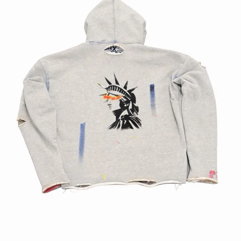 Art of Passion "Statue of Liberty" Distressed Hoodie
