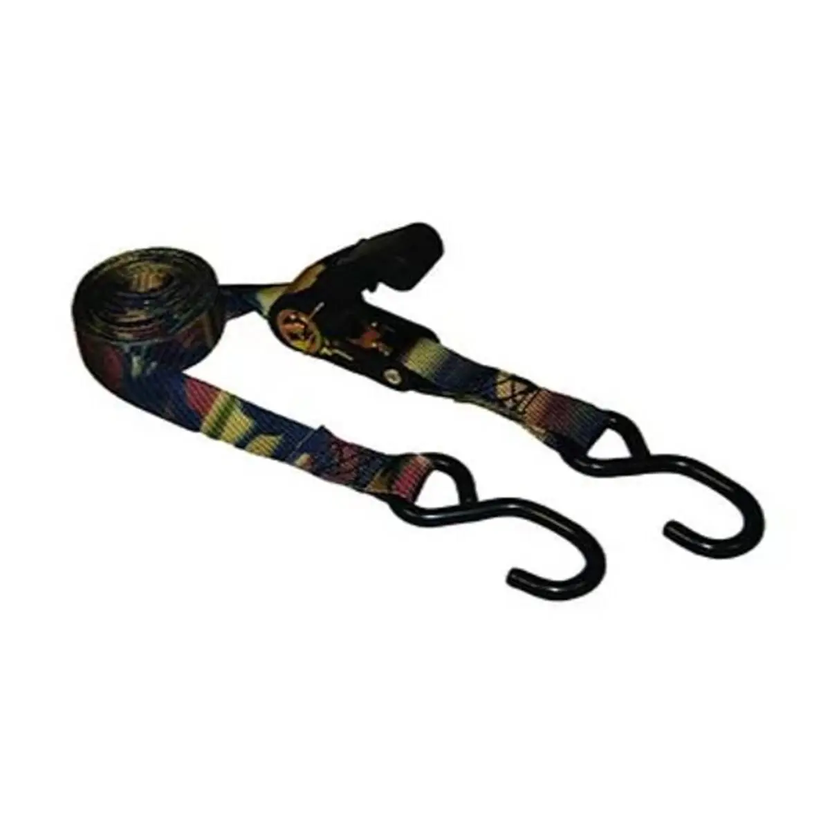 212 MAIN Camo Print Ratchet Tie-Down Strap - 1 in. x 15 ft. Pre-Shrunk Wrapped Polyester Strap, Efficient Vinyl Coated Ratchet Buckle with Padded Grip, S-Hooks, 500 lbs. Wear-Resistant Cargo Secure Tool for DIY Jobs (Ancra & S-Line 95190 Model)