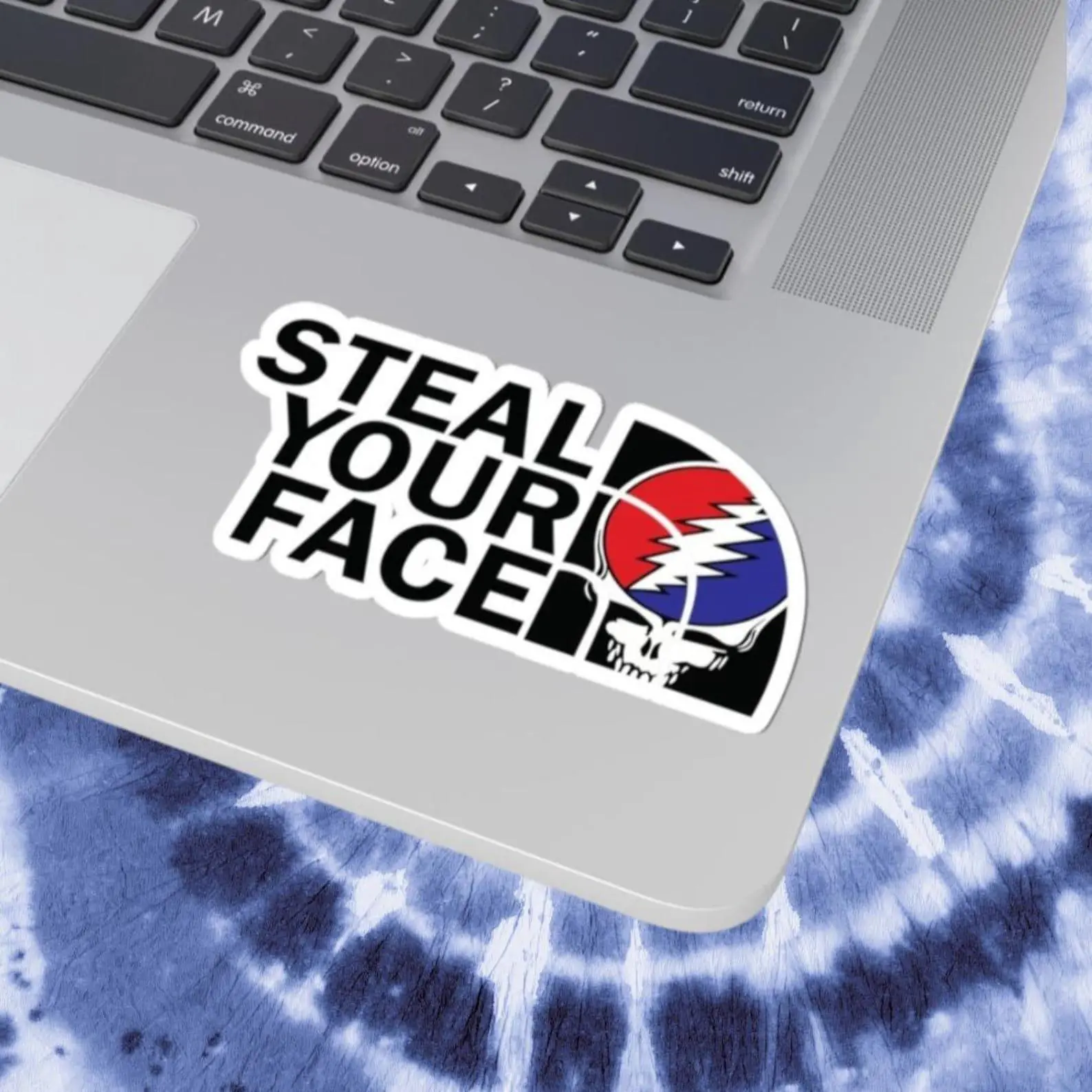 Grateful Dead 'Steal Your Face' Sticker, Music Fan Laptop Decal, Water Bottle Decal, Hippie Gift, Rock Band Merch, Dead and Company