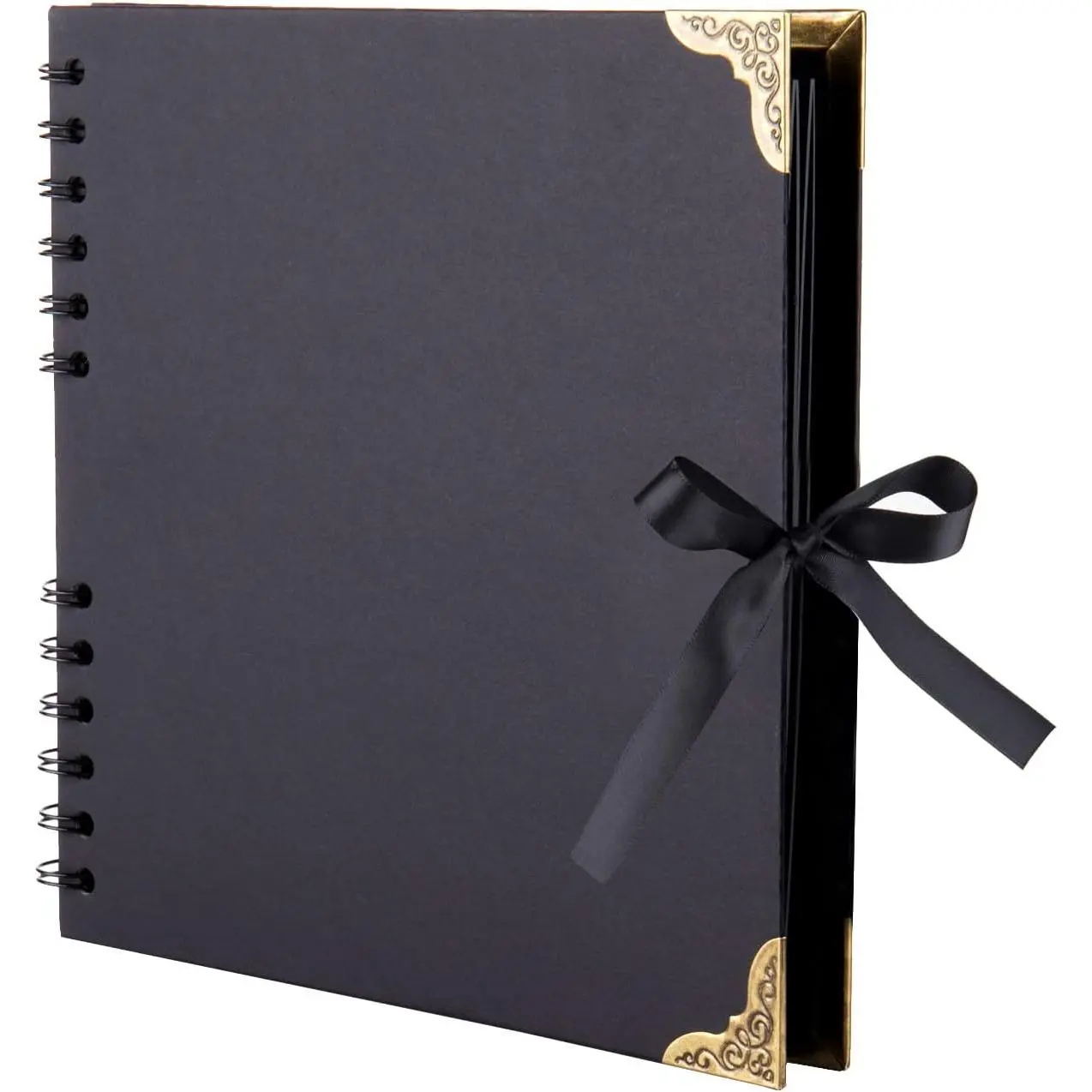 Scrap (8 x 8 inch) Scrap Album 60 Pages Ideal for Your DIY Scraping Albums Wedding and Anniversary Family Photo Album (black)