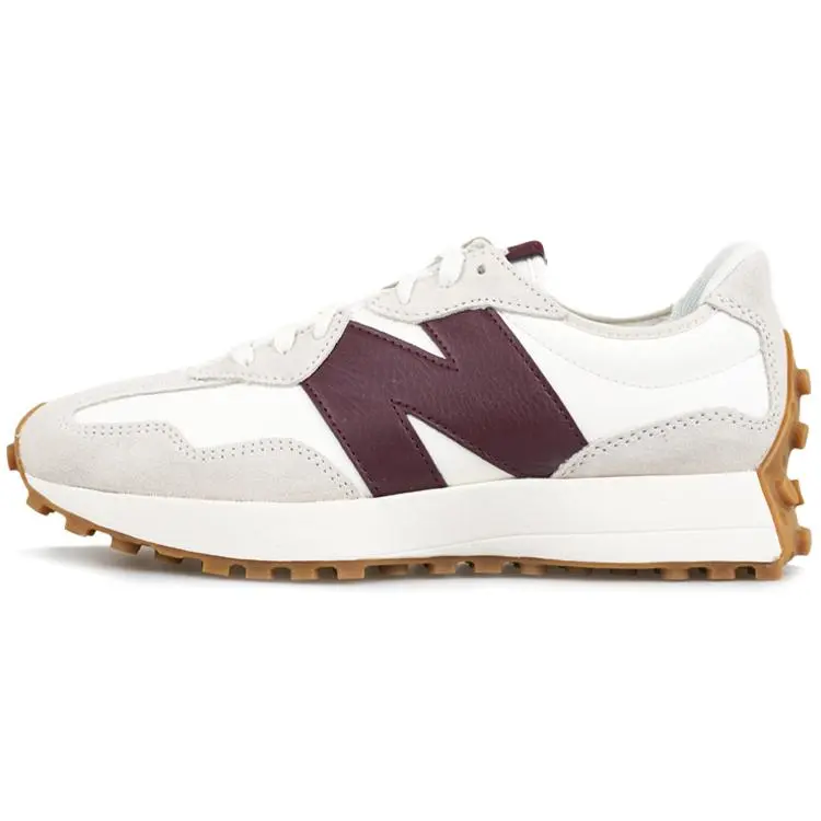 New Balance 327 White Dark Red' Retro Supportive Lightweight Low Top Running Shoes Women's WS327KA