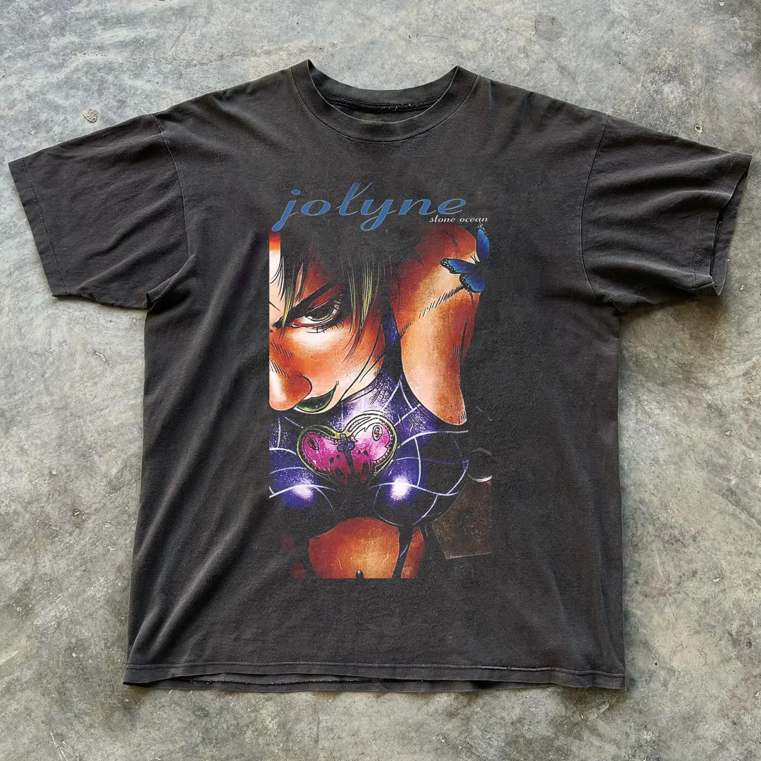 Jolyne Cujoh Shirt, Stone Ocean Anime Graphic Tee, Vintage Y2K Manga T Shirt, Washed Japanese Streetwear, Retro Anime Fan Gift