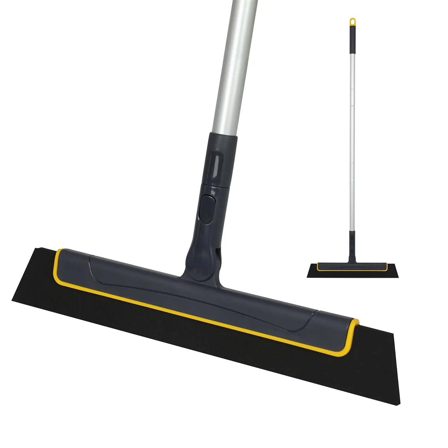 Multifunctional Magic Broom Silicone Floor Cleaning Broom with 51 Inch Long HandleFloor Squeegee Broom  Pet Hair Fur Floor Marble Glass Window Water Foam Cleaning Long Adjustable Removable Non-stick Sweeping Broom, Dust And Water Removal Wiper Wet And Dry