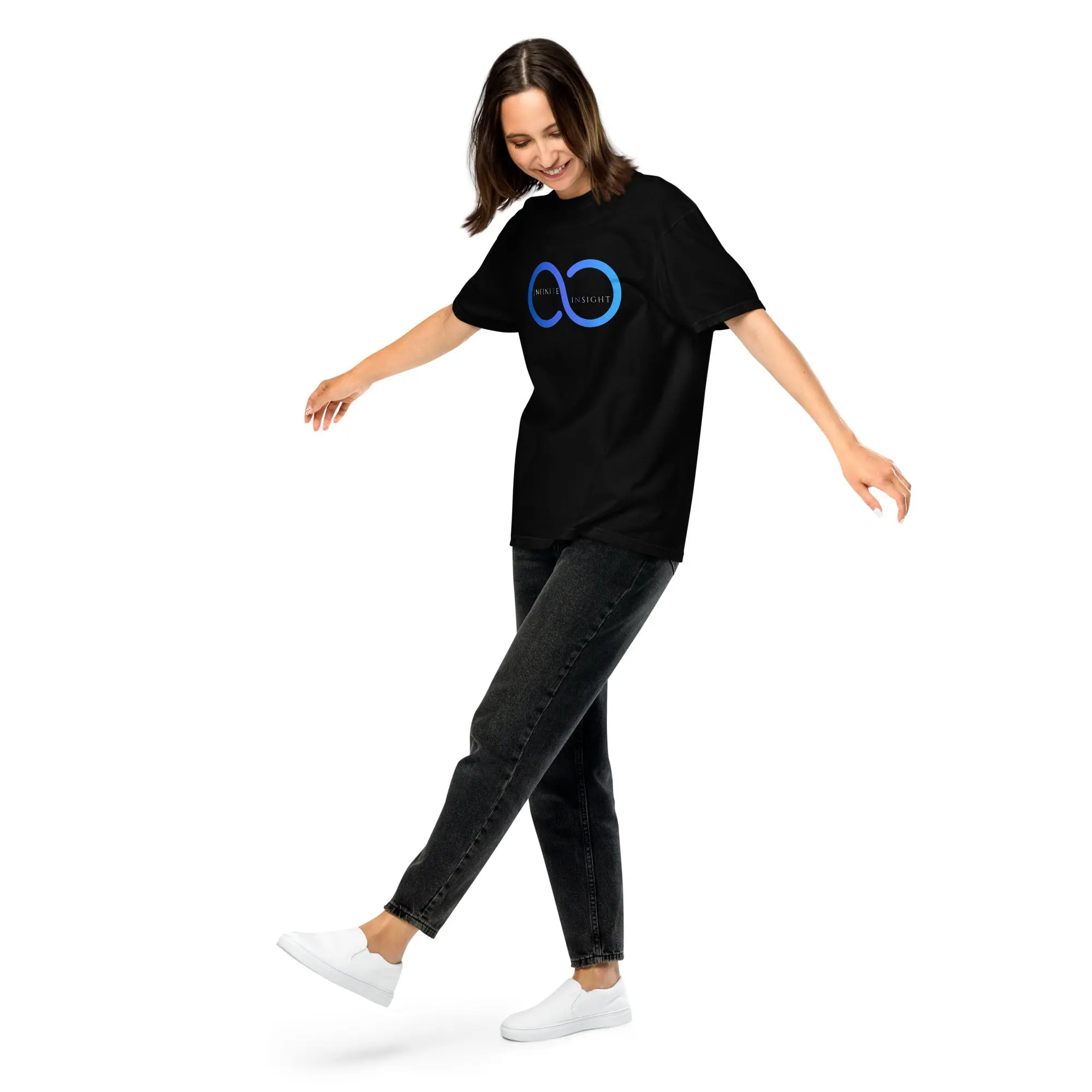 INFINITE INSIGHT Premium Ladies Blue Logo T-Shirt available in 16 colors
