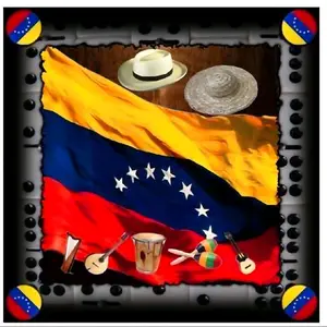 Venezuela Flag Domino Table with Cultural Musical Design Wood Cup Holder for Outdoor Games and Gatherings