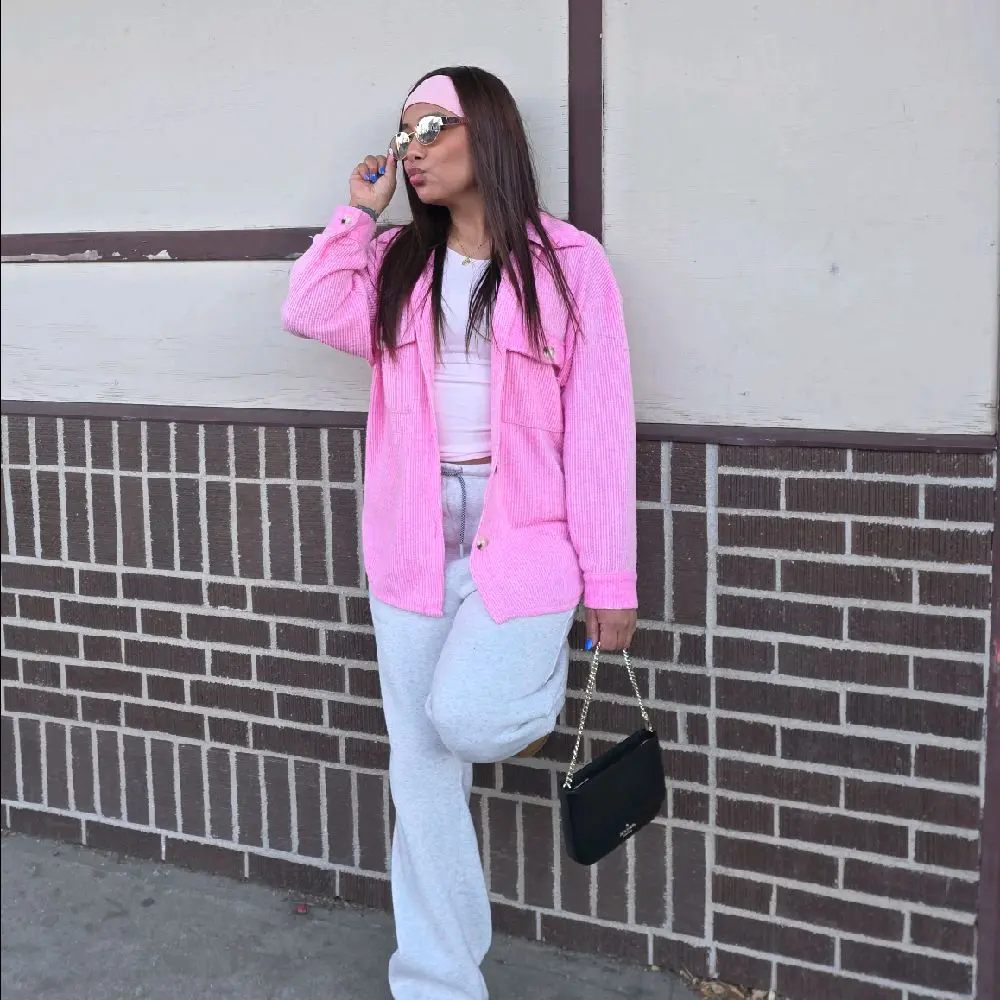 Cozy Brushed Waffle Oversized Shacket