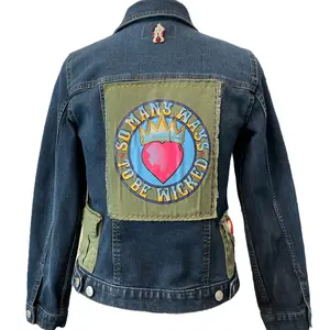 Give It a Shot - Wicked Ways - Upcycled denim jacket with embellishments and patches.