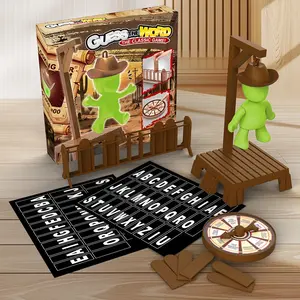 English Word Guess Game Hangman, Desktop Family Interactive Board Game Toy, Educational Letter Learning Game, Birthday Gift for Kids