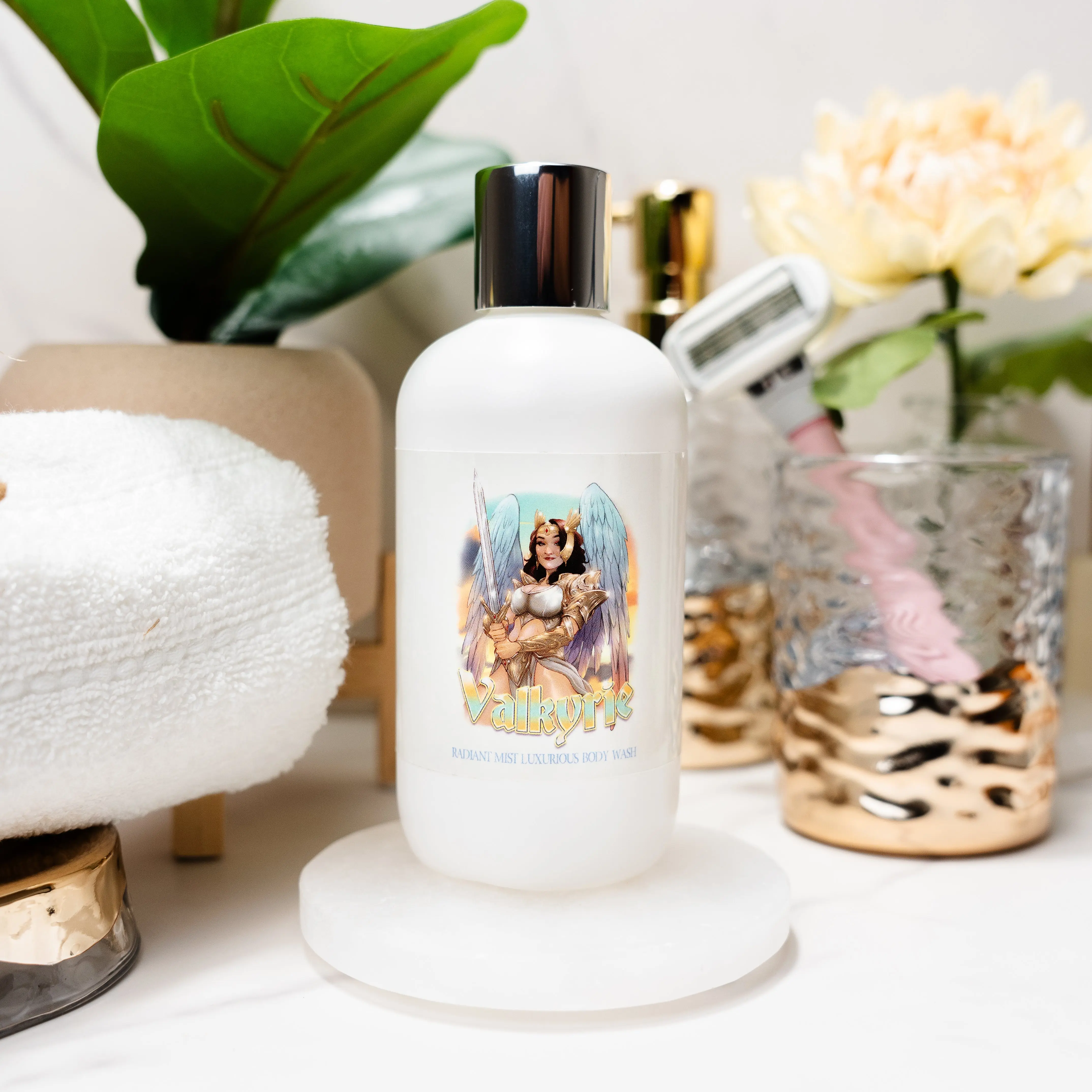 Fable Beauty - Gentle Exfoliating Body Wash Cleanser - Soft Nourished Skin + Nourishing Body Oils