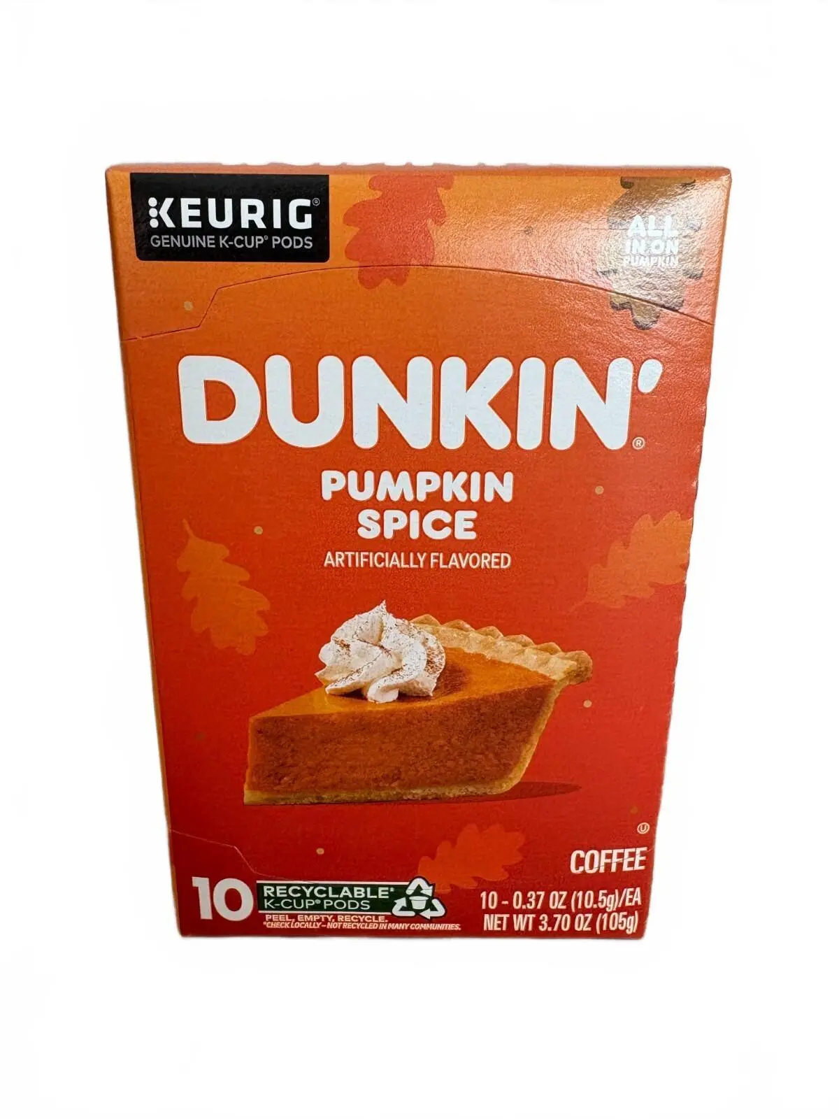 Dunkin' Pumpkin Spice Coffee K-Cup Pods 10 Count Limited Edition Keurig New