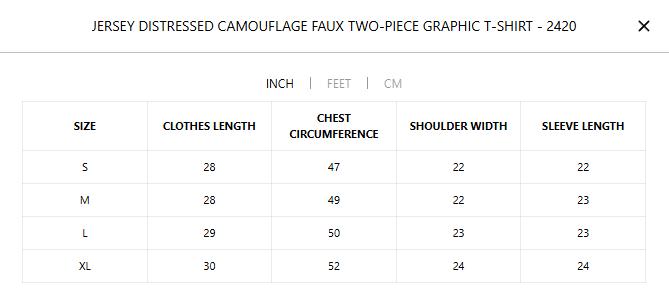 Streetwear Graphic Fake Two-Piece Distressed Shirts Letter Long Sleeve Grunge Tee Clothes SpringStatements