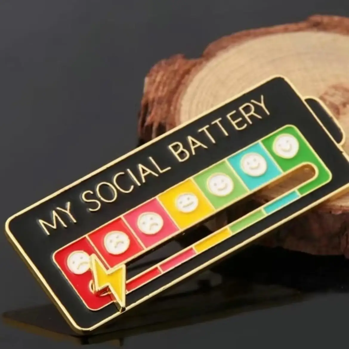 My Social Battery Mood Tracker Pin levate Your Style: Distinctive Pins to Personalize Your Wardrobe