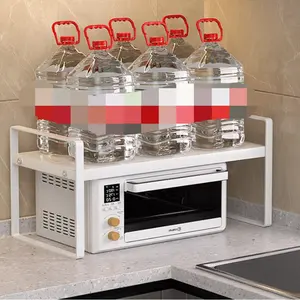 Adjustable Kitchen Storage Rack, Multi-Functional Shelving Unit, Space-Saving Organizer for Condiments, Ideal for Home Use