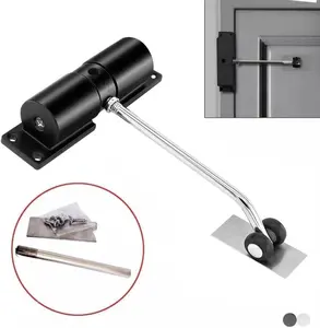Zinc Alloy Automatic Door Closer, Adjustable Spring Hinge Hold Up 30kg for Household Safety