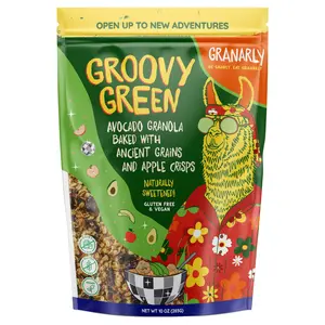 Groovy Green Granarly Granola - Natural, Gluten Free, Top 14 Allergen Free, Vegan, Breakfast, Food, No Added Sugar