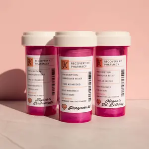 Mini Prescription Bottle Hangover Kits
