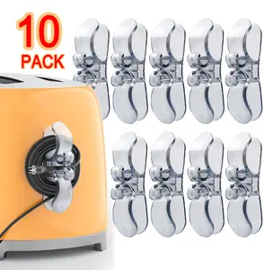 valentine's gift for wife Cord Organizer for Appliances 10 Pack Durable Rubber Cord Wrapper for Kitchen & Office Adhesive Stable Design Easy Storage Home Appliance Cord Hider Home Storage Hook