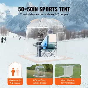 VEVOR Sports Tent, 1 Person, Instant Tent Shelter Weatherproof Pod, Outdoor Bubble Clear View Tent, Climate Canopy Shelter for Soccer, Football, Softball Other Sporting Events, Parades, and Fishing