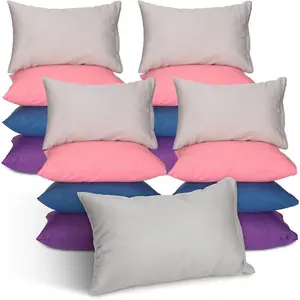 16 Pcs Mini Pillow 14" x 9" Small Pillows for Sleeping Daycare Travel Nap Time Neck Lumbar(Dark Colors)